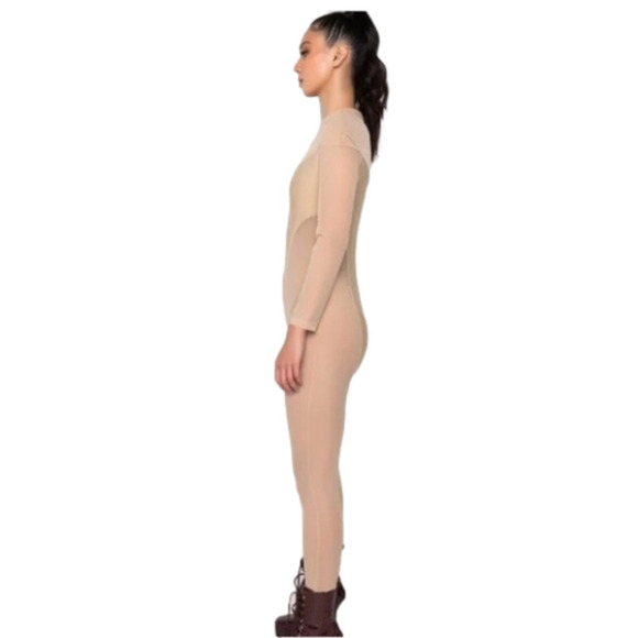 COPY - Jumpsuit bandage and mesh nude ,long sleeves - Picture 6 of 6